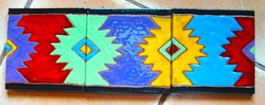 Southwest/indian Geometric shape Ceramic tiles by Sherry Tolar