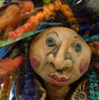 Ceramic sculptures collection called Wild and Wacky Women by Sherry Tolar